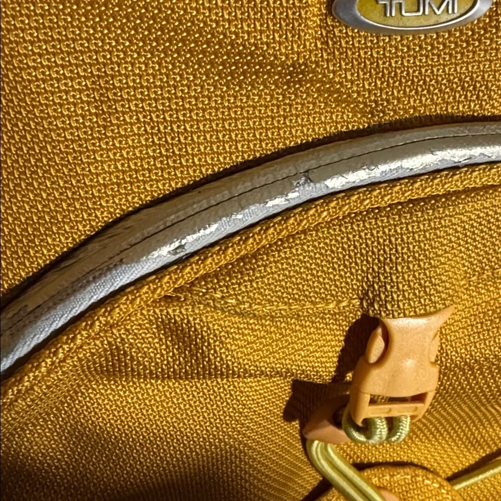 Tumi Ducati Backpack mustard pre owned AS IS